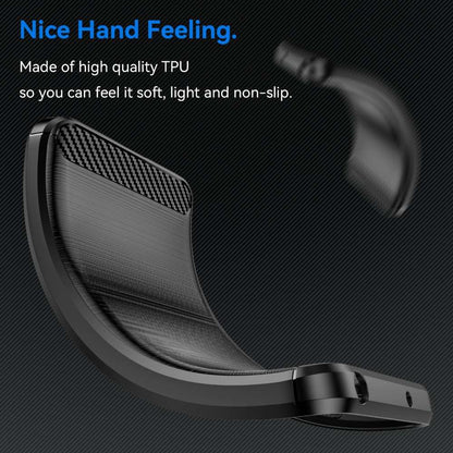 TPU Hülle für Motorola Moto G53 Carbon Fiber Skin Brushed Schutzcover Soft Case