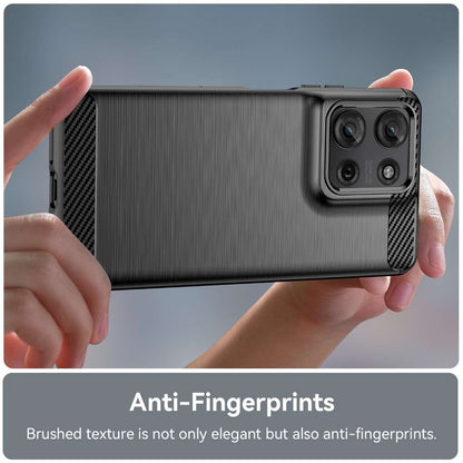 TPU Hülle für Motorola Moto G53 Carbon Fiber Skin Brushed Schutzcover Soft Case