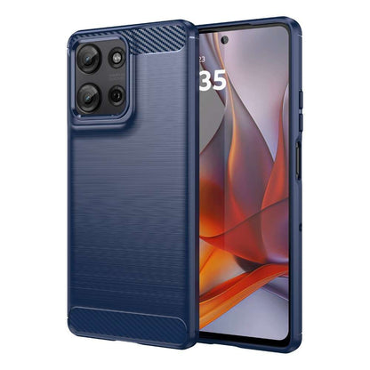 TPU Hülle für Motorola Moto G53 Carbon Fiber Skin Brushed Schutzcover Soft Case