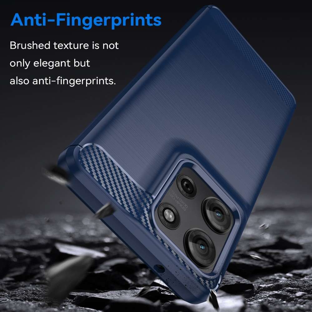 TPU Hülle für Motorola Moto G53 Carbon Fiber Skin Brushed Schutzcover Soft Case