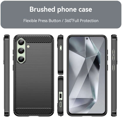 TPU Hülle für Samsung Galaxy S24 FE Carbon Fiber Skin Brushed Schutzcover Case