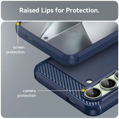 TPU Hülle für Samsung Galaxy S24 FE Carbon Fiber Skin Brushed Schutzcover Case