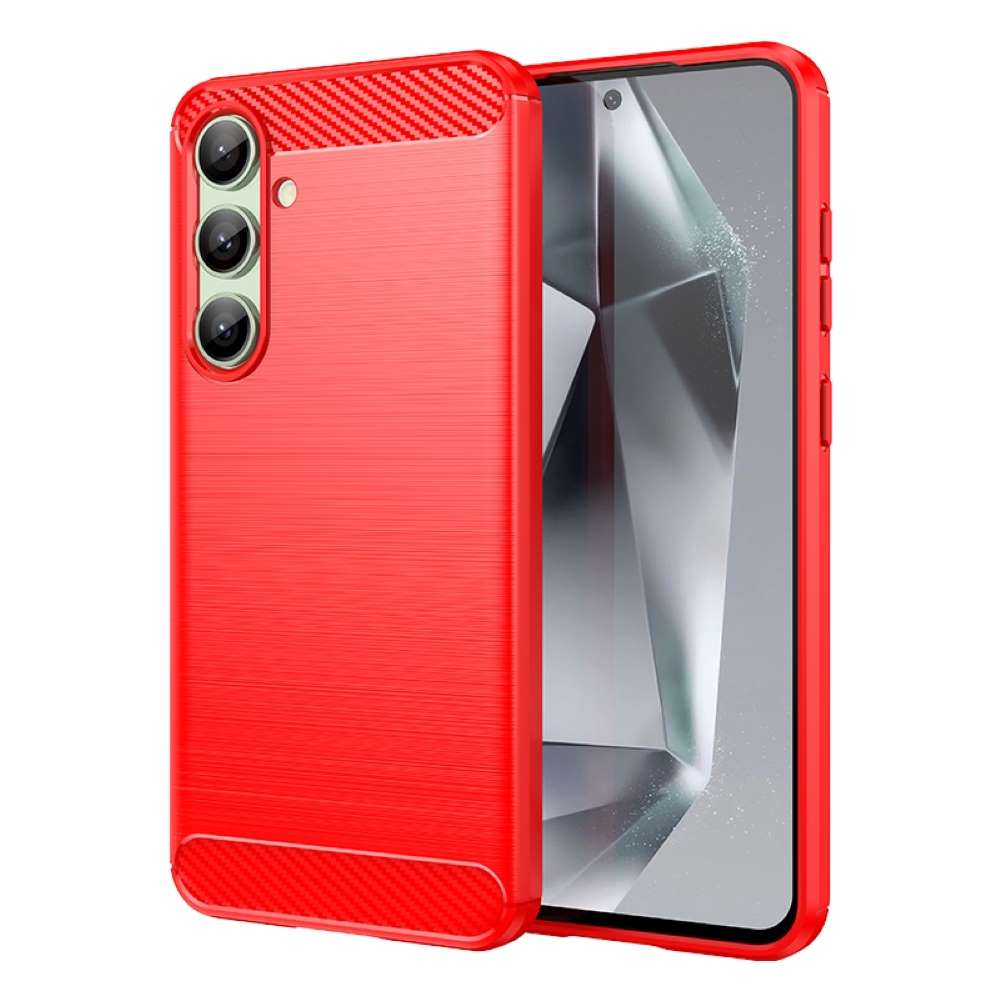 TPU Hülle für Samsung Galaxy S24 FE Carbon Fiber Skin Brushed Schutzcover Case
