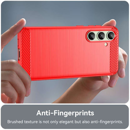 TPU Hülle für Samsung Galaxy S24 FE Carbon Fiber Skin Brushed Schutzcover Case