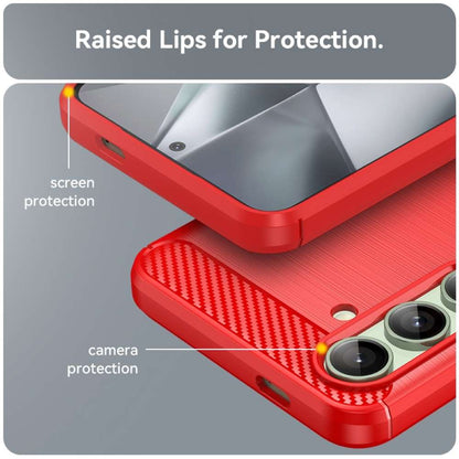 TPU Hülle für Samsung Galaxy S24 FE Carbon Fiber Skin Brushed Schutzcover Case