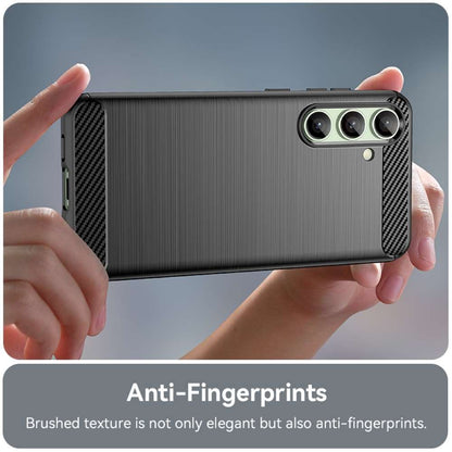 TPU Hülle für Samsung Galaxy S24 FE Carbon Fiber Skin Brushed Schutzcover Case