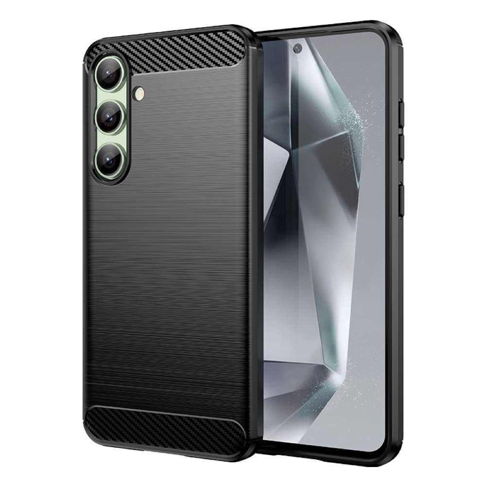 TPU Hülle für Samsung Galaxy S24 FE Carbon Fiber Skin Brushed Schutzcover Case
