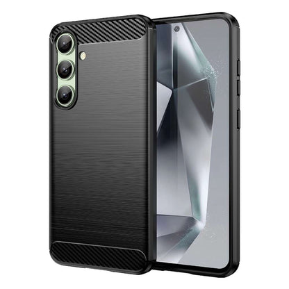 TPU Hülle für Samsung Galaxy S24 FE Carbon Fiber Skin Brushed Schutzcover Case