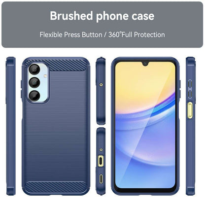 TPU Hülle für Samsung Galaxy A16 Carbon Fiber Skin Brushed Schutzcover Soft Case