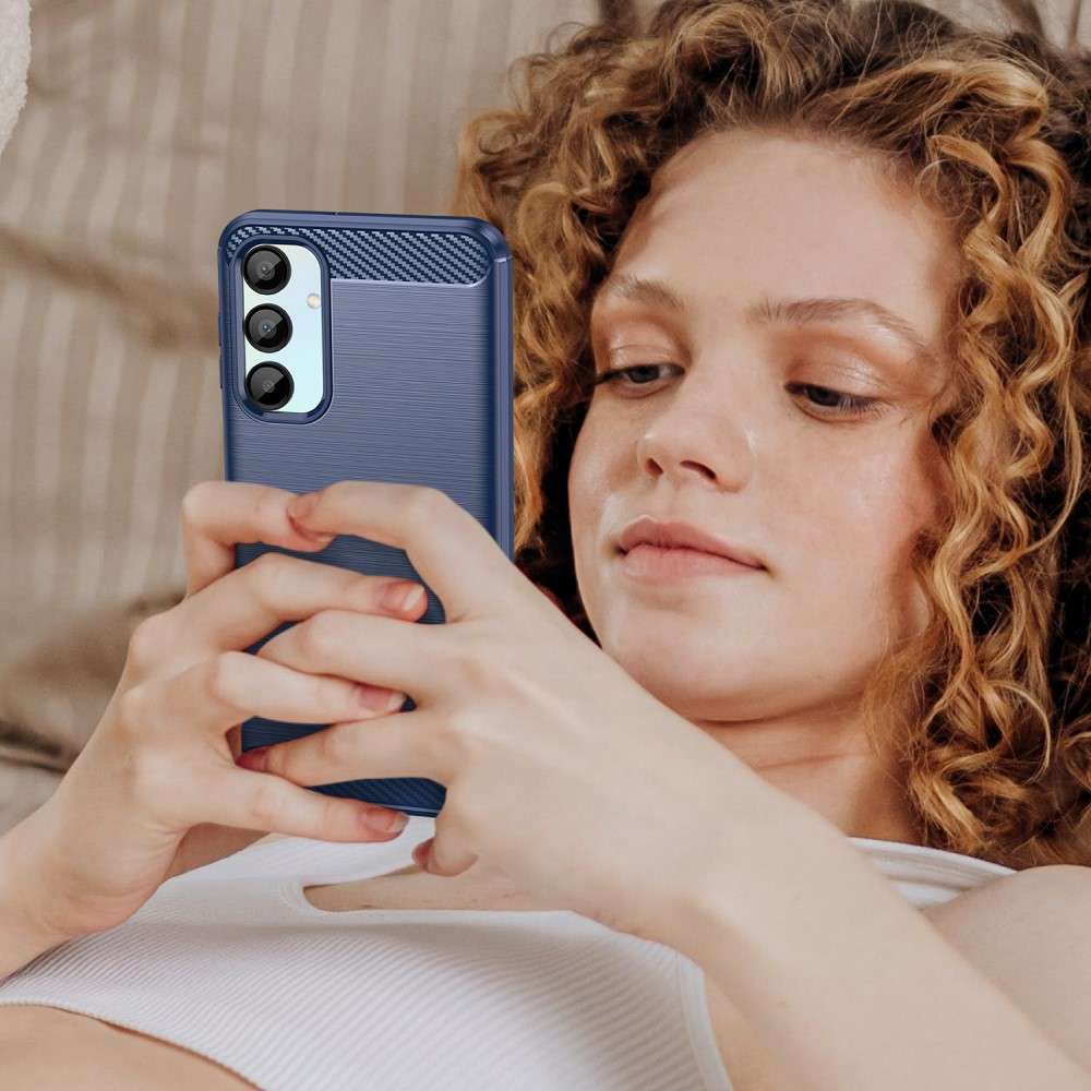 TPU Hülle für Samsung Galaxy A16 Carbon Fiber Skin Brushed Schutzcover Soft Case