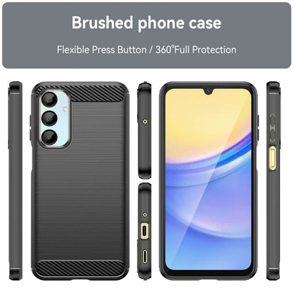 TPU Hülle für Samsung Galaxy A16 Carbon Fiber Skin Brushed Schutzcover Soft Case