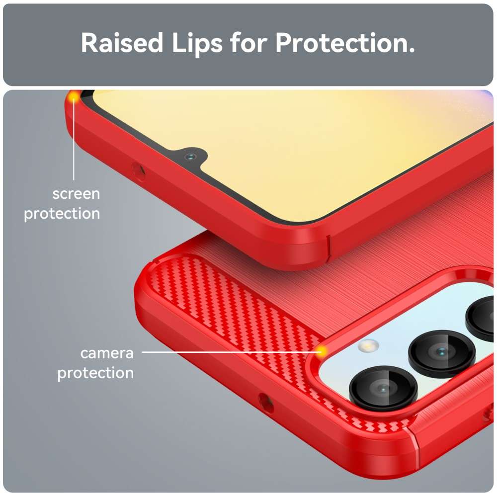 TPU Hülle für Samsung Galaxy A16 Carbon Fiber Skin Brushed Schutzcover Soft Case