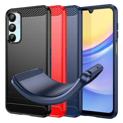 TPU Hülle für Samsung Galaxy A16 Carbon Fiber Skin Brushed Schutzcover Soft Case