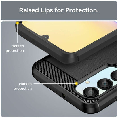 TPU Hülle für Samsung Galaxy A16 Carbon Fiber Skin Brushed Schutzcover Soft Case
