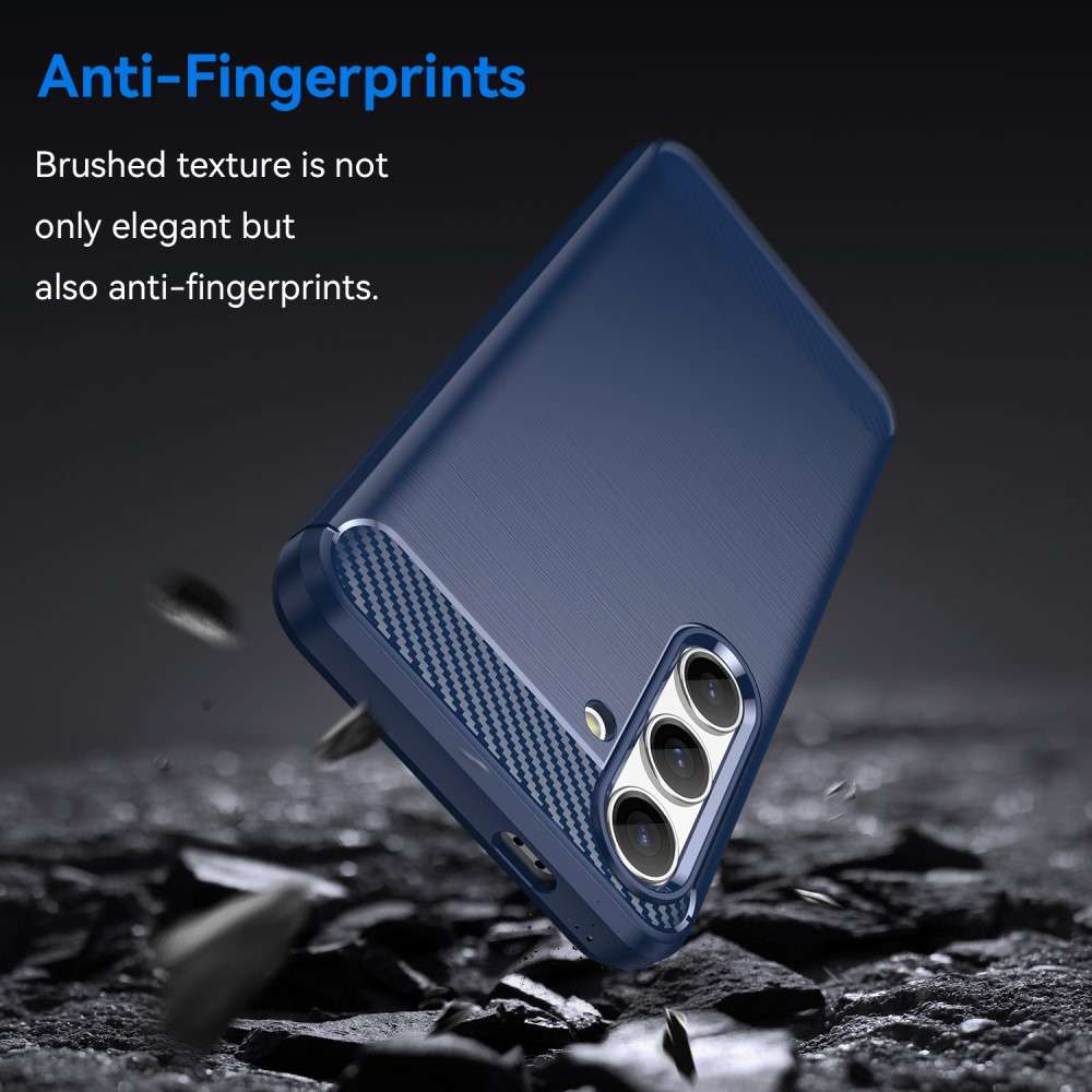 TPU Hülle für Samsung Galaxy S25 Carbon Fiber Skin Brushed Schutzcover Soft Case