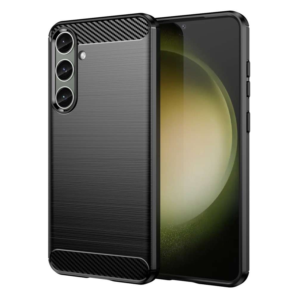 TPU Hülle für Samsung Galaxy S25 PLUS Carbon Fiber Skin Brushed Schutzcover Case