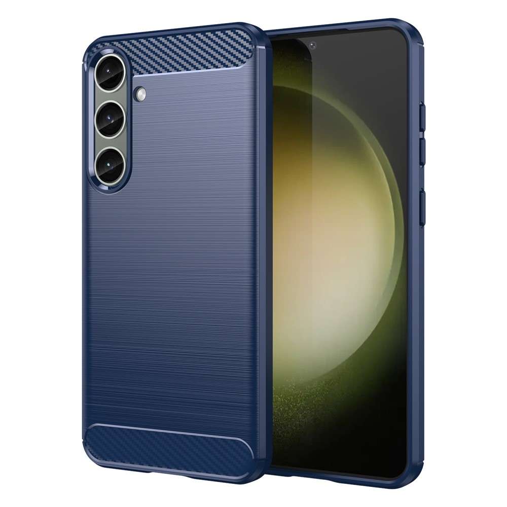 TPU Hülle für Samsung Galaxy S25 PLUS Carbon Fiber Skin Brushed Schutzcover Case