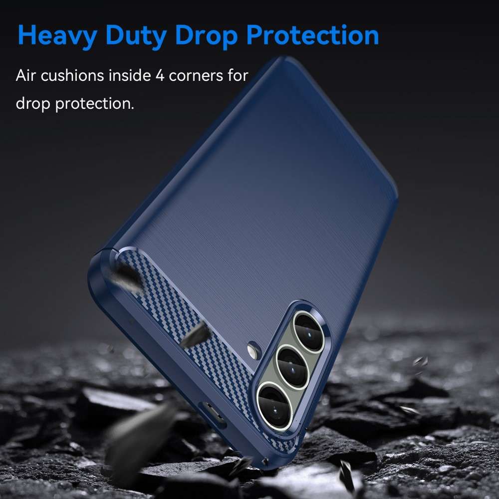 TPU Hülle für Samsung Galaxy S25 PLUS Carbon Fiber Skin Brushed Schutzcover Case