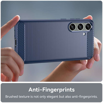 TPU Hülle für Samsung Galaxy S25 PLUS Carbon Fiber Skin Brushed Schutzcover Case
