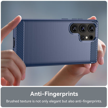 TPU Hülle für Samsung Galaxy S25 ULTRA Carbon Fiber Skin Brushed Schutzcover