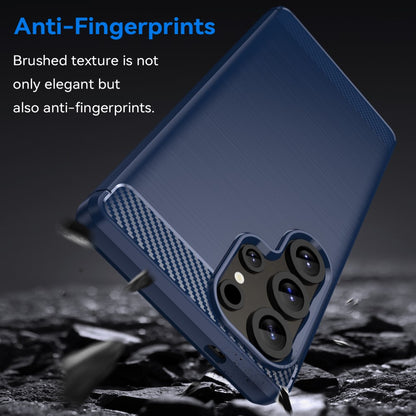 TPU Hülle für Samsung Galaxy S25 ULTRA Carbon Fiber Skin Brushed Schutzcover