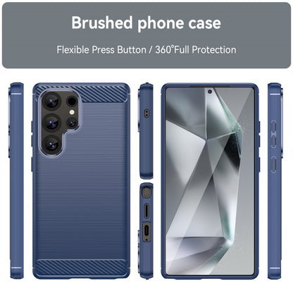 TPU Hülle für Samsung Galaxy S25 ULTRA Carbon Fiber Skin Brushed Schutzcover