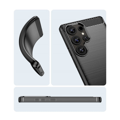 TPU Hülle für Samsung Galaxy S25 ULTRA Carbon Fiber Skin Brushed Schutzcover