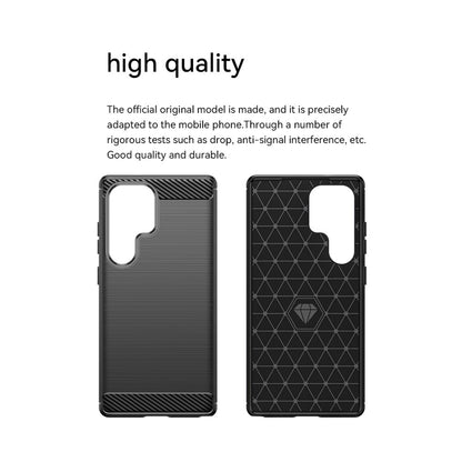 TPU Hülle für Samsung Galaxy S25 ULTRA Carbon Fiber Skin Brushed Schutzcover