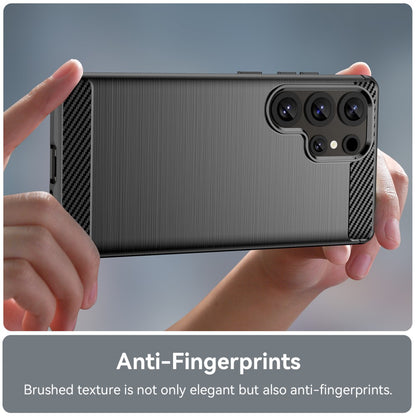 TPU Hülle für Samsung Galaxy S25 ULTRA Carbon Fiber Skin Brushed Schutzcover