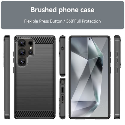 TPU Hülle für Samsung Galaxy S25 ULTRA Carbon Fiber Skin Brushed Schutzcover