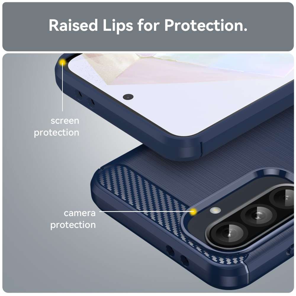 TPU Hülle für Samsung Galaxy A56 A36 Carbon Fiber Skin Brushed Schutzcover Case