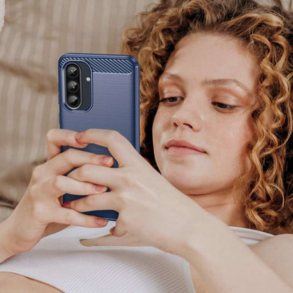 TPU Hülle für Samsung Galaxy A56 A36 Carbon Fiber Skin Brushed Schutzcover Case