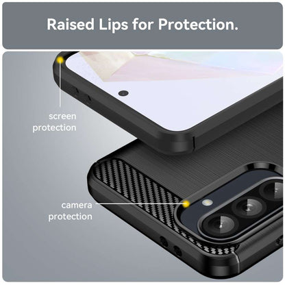 TPU Hülle für Samsung Galaxy A56 A36 Carbon Fiber Skin Brushed Schutzcover Case
