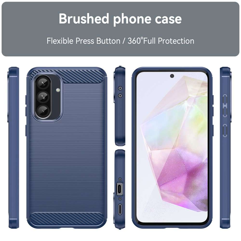 TPU Hülle für Samsung Galaxy A56 A36 Carbon Fiber Skin Brushed Schutzcover Case