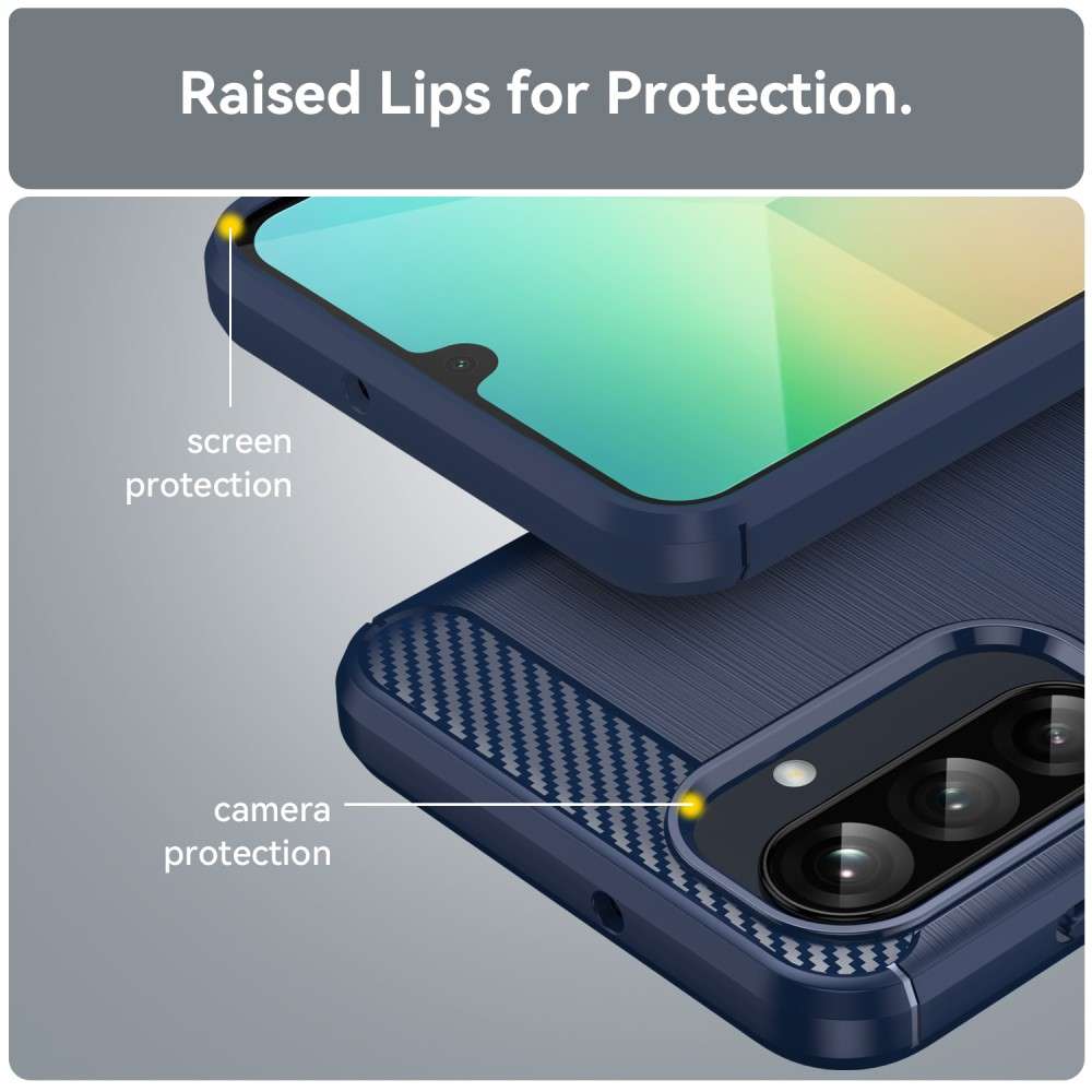 TPU Hülle für Samsung Galaxy A26 Carbon Fiber Skin Brushed Schutzcover Soft Case