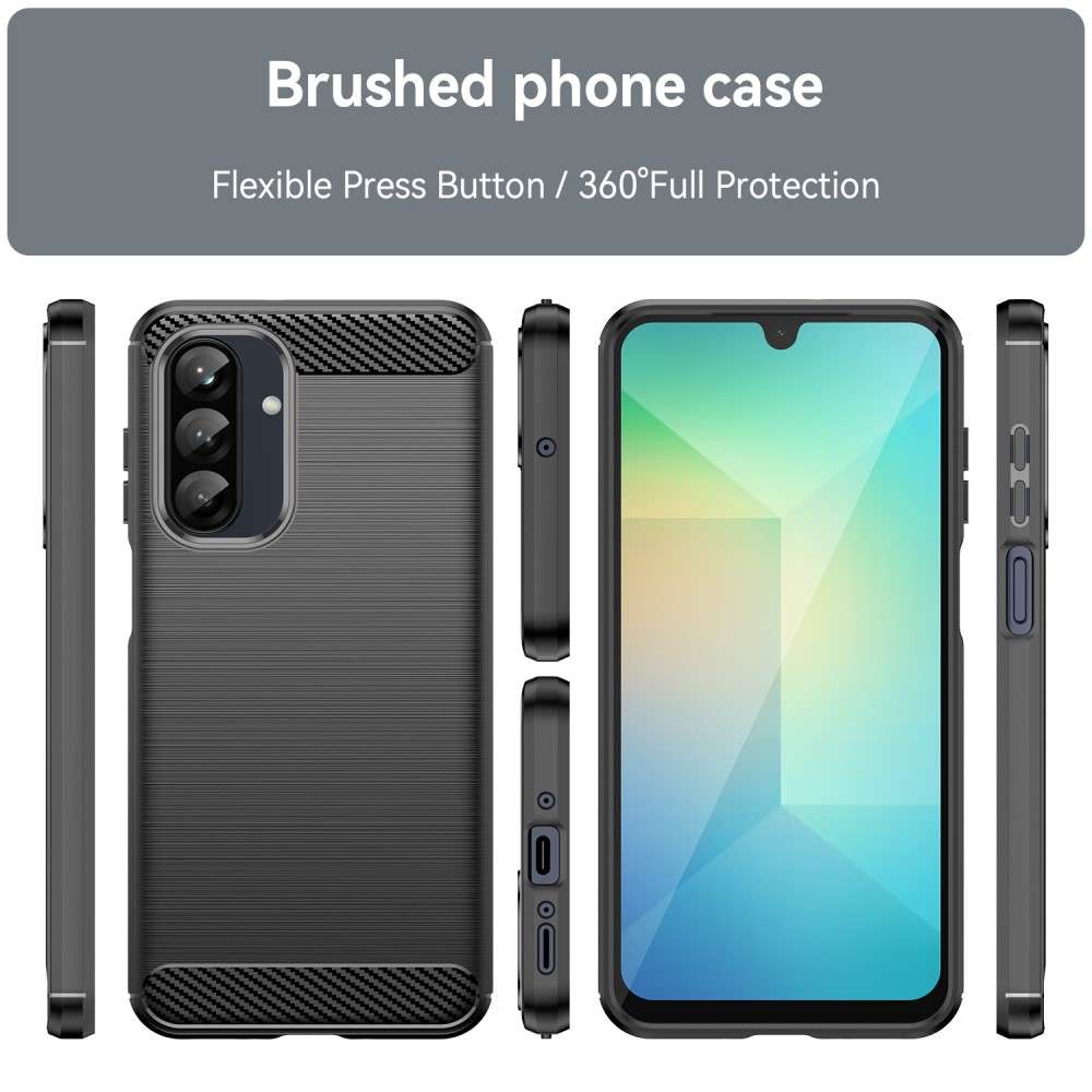 TPU Hülle für Samsung Galaxy A26 Carbon Fiber Skin Brushed Schutzcover Soft Case