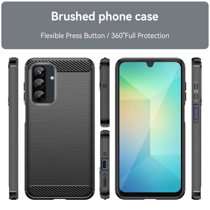 TPU Hülle für Samsung Galaxy A26 Carbon Fiber Skin Brushed Schutzcover Soft Case
