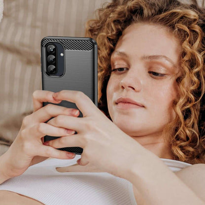 TPU Hülle für Samsung Galaxy A26 Carbon Fiber Skin Brushed Schutzcover Soft Case