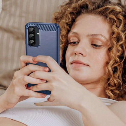 TPU Hülle für Samsung Galaxy A26 Carbon Fiber Skin Brushed Schutzcover Soft Case