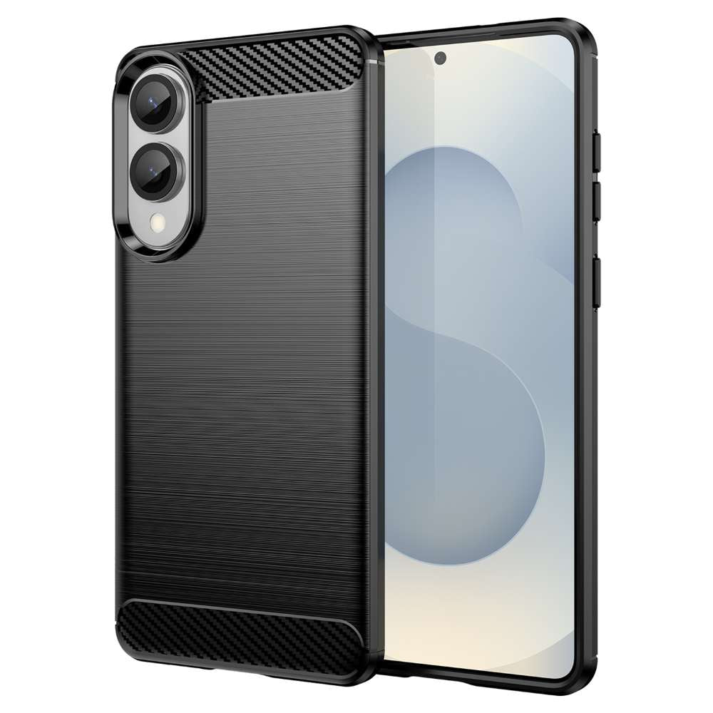 TPU Hülle für Samsung Galaxy S25 EDGE Carbon Fiber Skin Brushed Schutzcover Case