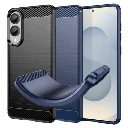 TPU Hülle für Samsung Galaxy S25 EDGE Carbon Fiber Skin Brushed Schutzcover Case