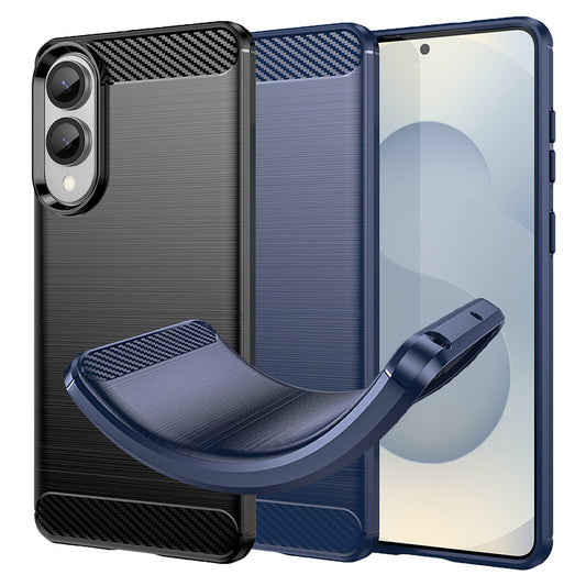 TPU Hülle für Samsung Galaxy S25 EDGE Carbon Fiber Skin Brushed Schutzcover Case