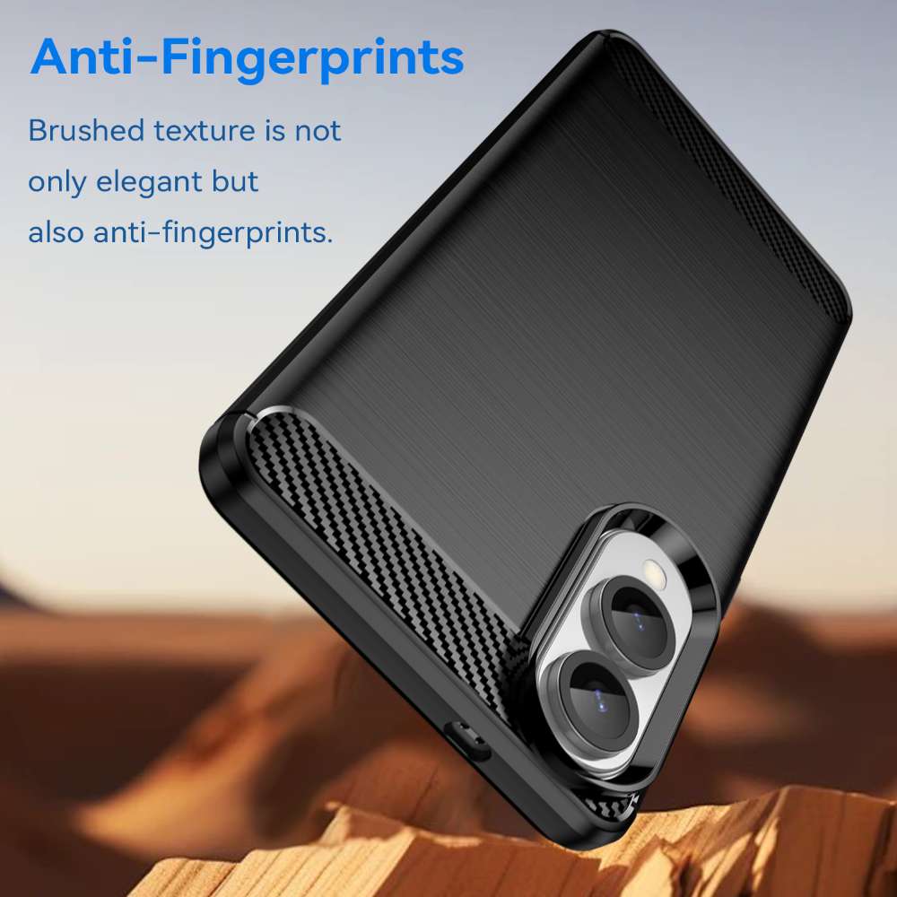 TPU Hülle für Samsung Galaxy S25 EDGE Carbon Fiber Skin Brushed Schutzcover Case