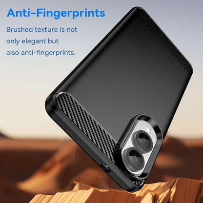 TPU Hülle für Samsung Galaxy S25 EDGE Carbon Fiber Skin Brushed Schutzcover Case