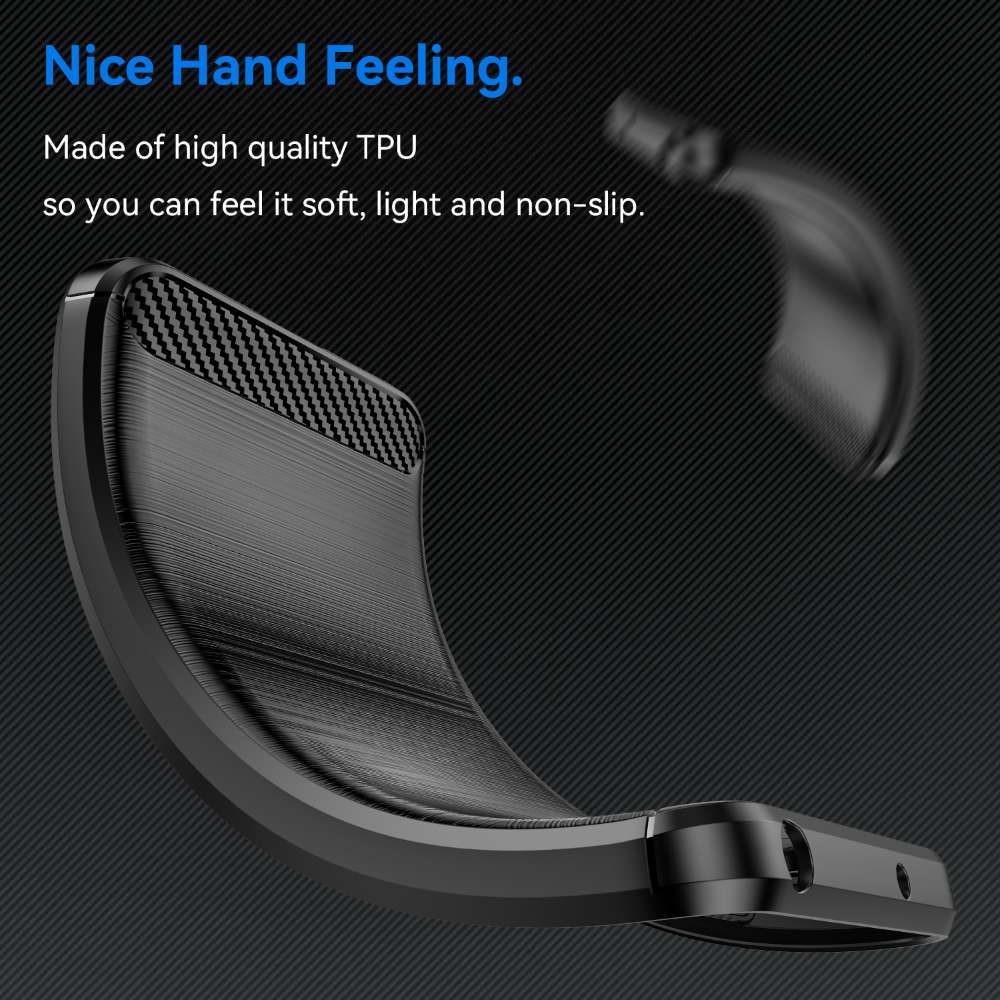 TPU Hülle für Samsung Galaxy S25 EDGE Carbon Fiber Skin Brushed Schutzcover Case