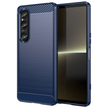 TPU Hülle für Sony Xperia 1 VI Carbon Fiber Skin Brushed Schutzcover Soft Case