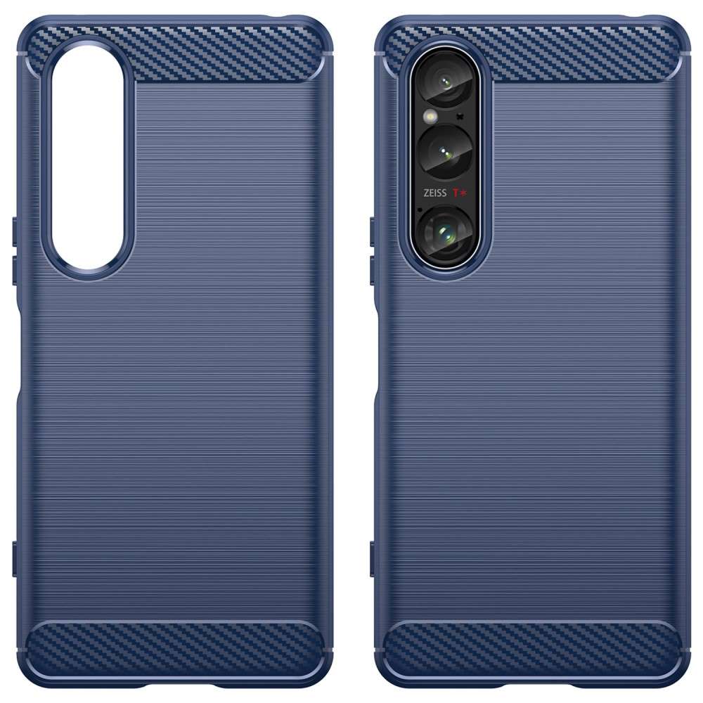 TPU Hülle für Sony Xperia 1 VI Carbon Fiber Skin Brushed Schutzcover Soft Case