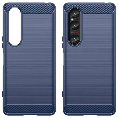 TPU Hülle für Sony Xperia 1 VI Carbon Fiber Skin Brushed Schutzcover Soft Case