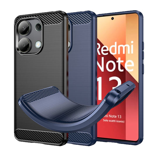 TPU Hülle für Xiaomi Redmi Note 13 4G Carbon Fiber Skin Brushed Schutzcover Case