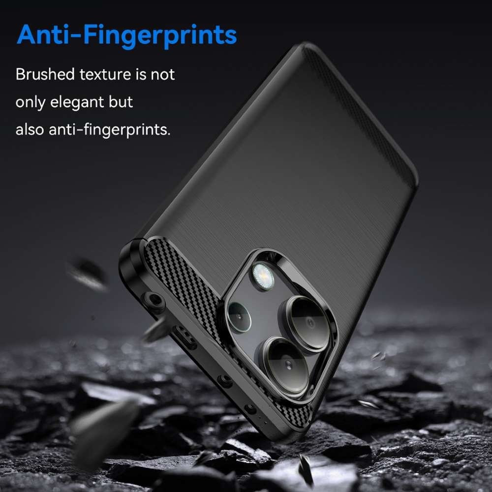 TPU Hülle für Xiaomi Redmi Note 13 4G Carbon Fiber Skin Brushed Schutzcover Case